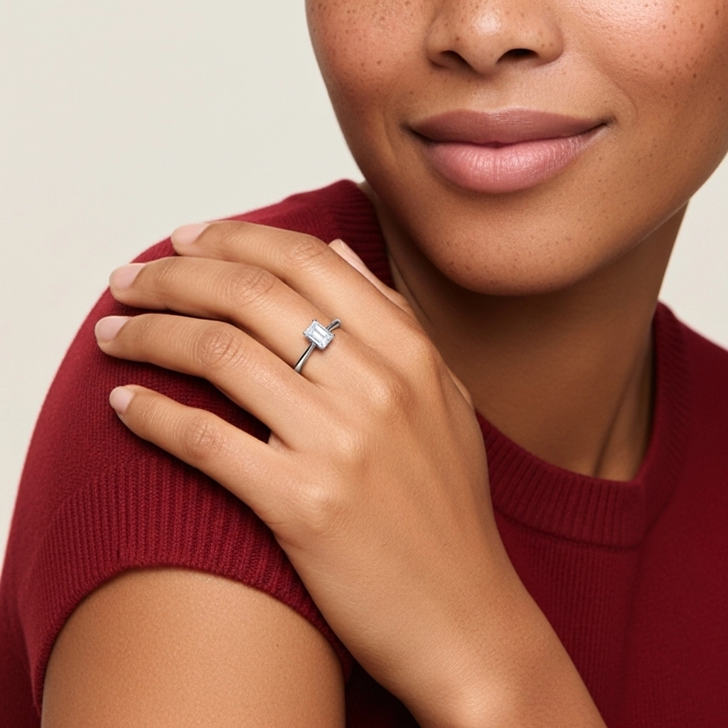 Cutout Scrollwork Solitaire Engagement Ring 2.00ct Moissanite