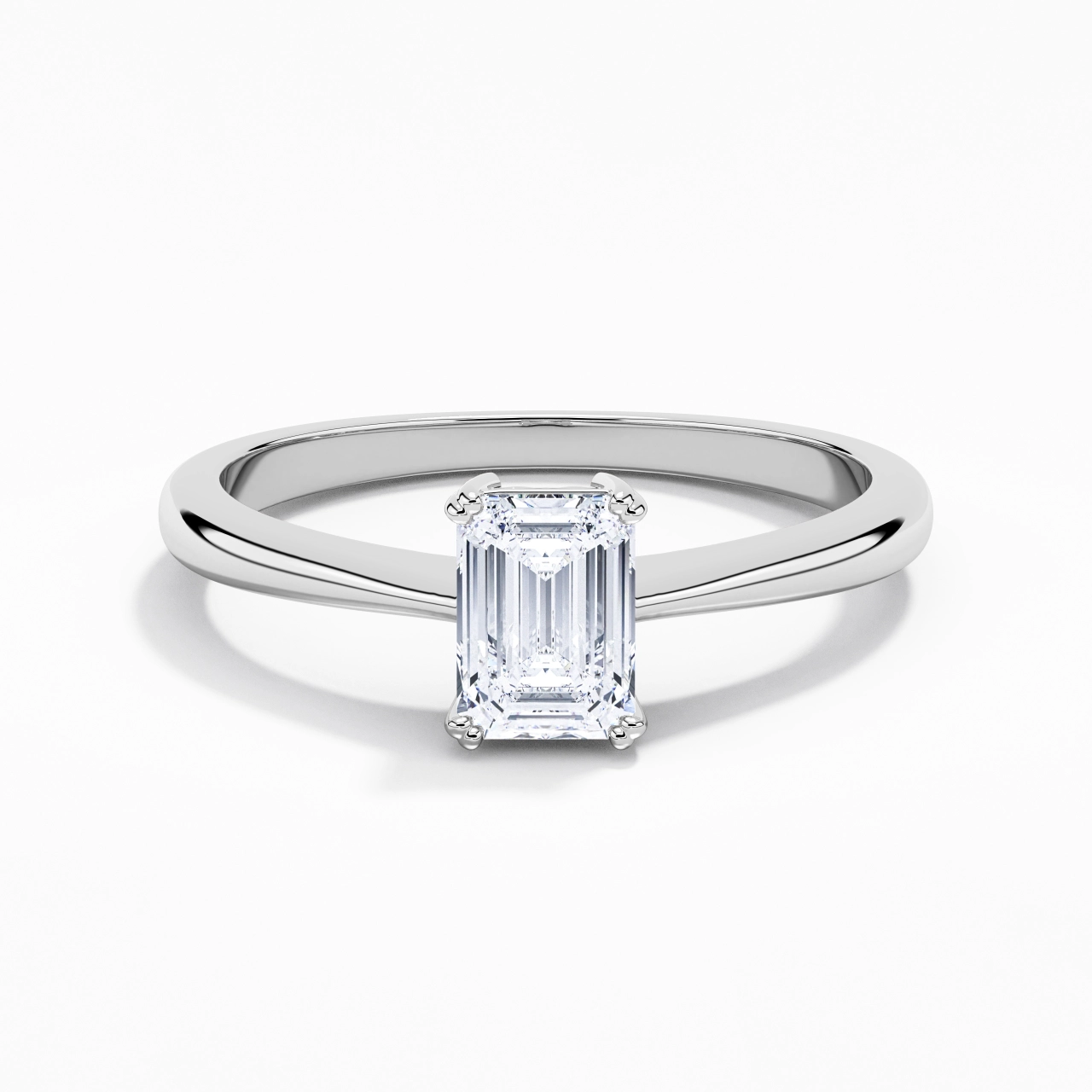 Cutout Scrollwork Solitaire Engagement Ring 1.00ct Moissanite
