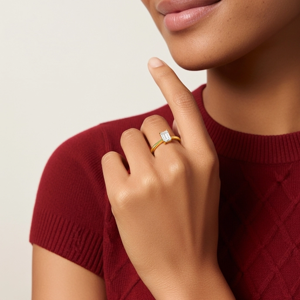 Cutout Scrollwork Solitaire Engagement Ring 2.00ct Moissanite