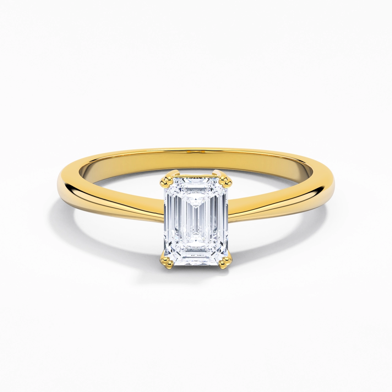 Cutout Scrollwork Solitaire Engagement Ring 1.00ct Moissanite