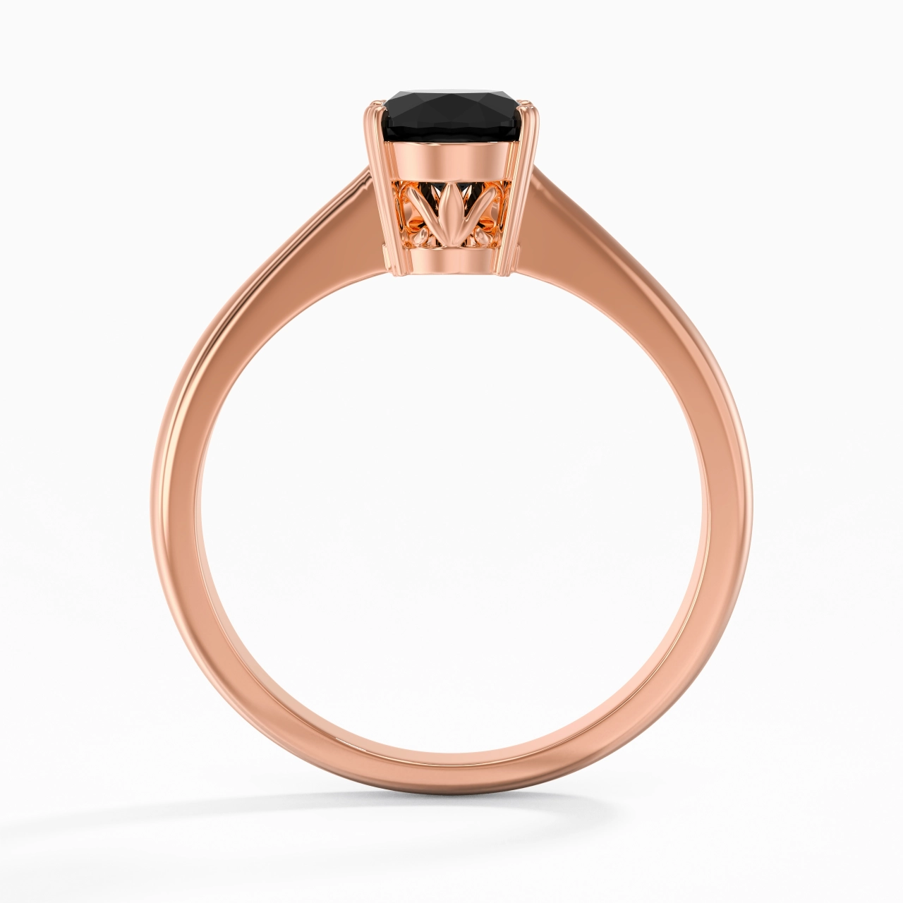 Cutout Scrollwork Solitaire Engagement Ring 1.50ct Moissanite Cubic Zirconia