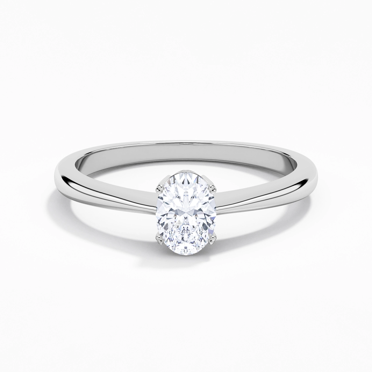 Cutout Scrollwork Solitaire Engagement Ring 1.00ct Moissanite