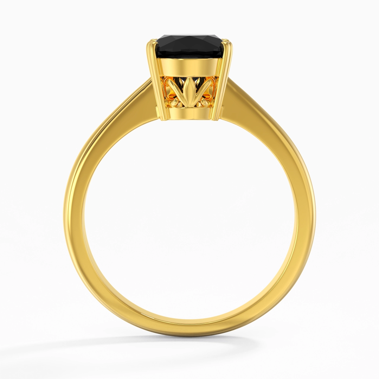 Cutout Scrollwork Solitaire Engagement Ring 2.00ct Moissanite Cubic Zirconia