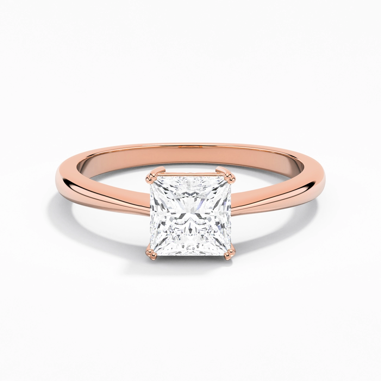 Découper Volutes Solitaire Bague de fiançailles 1.50ct Moissanite