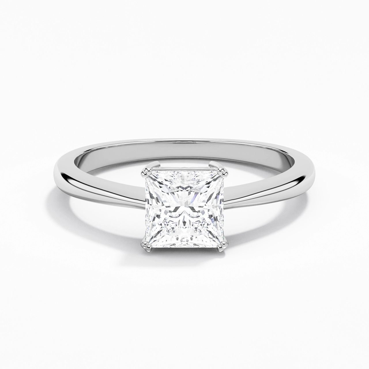 Cutout Scrollwork Solitaire Engagement Ring 1.50ct Moissanite
