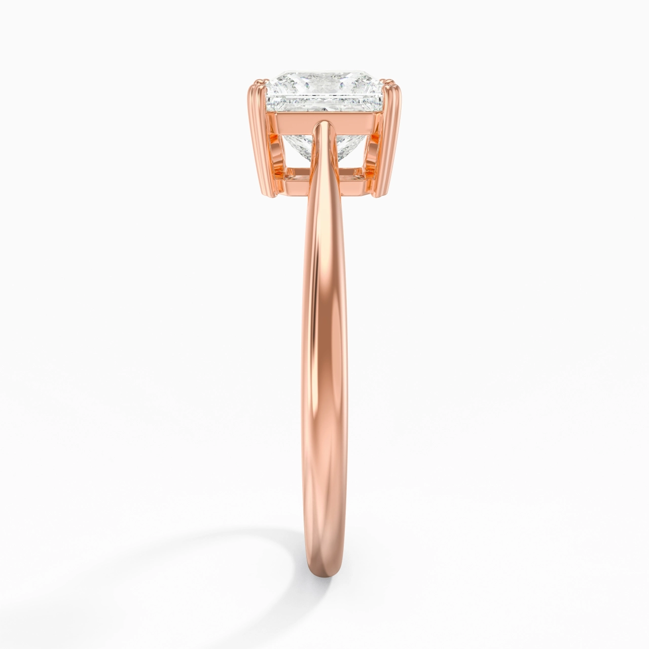 Découper Volutes Solitaire Bague de fiançailles 1.50ct Moissanite