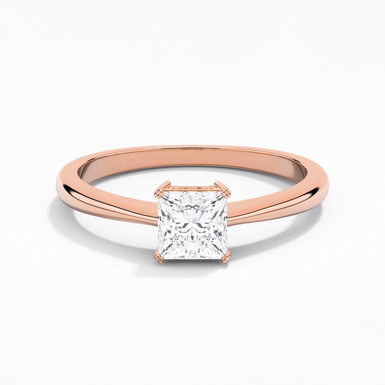 Cutout Scrollwork Solitaire Engagement Ring 1.00ct Moissanite
