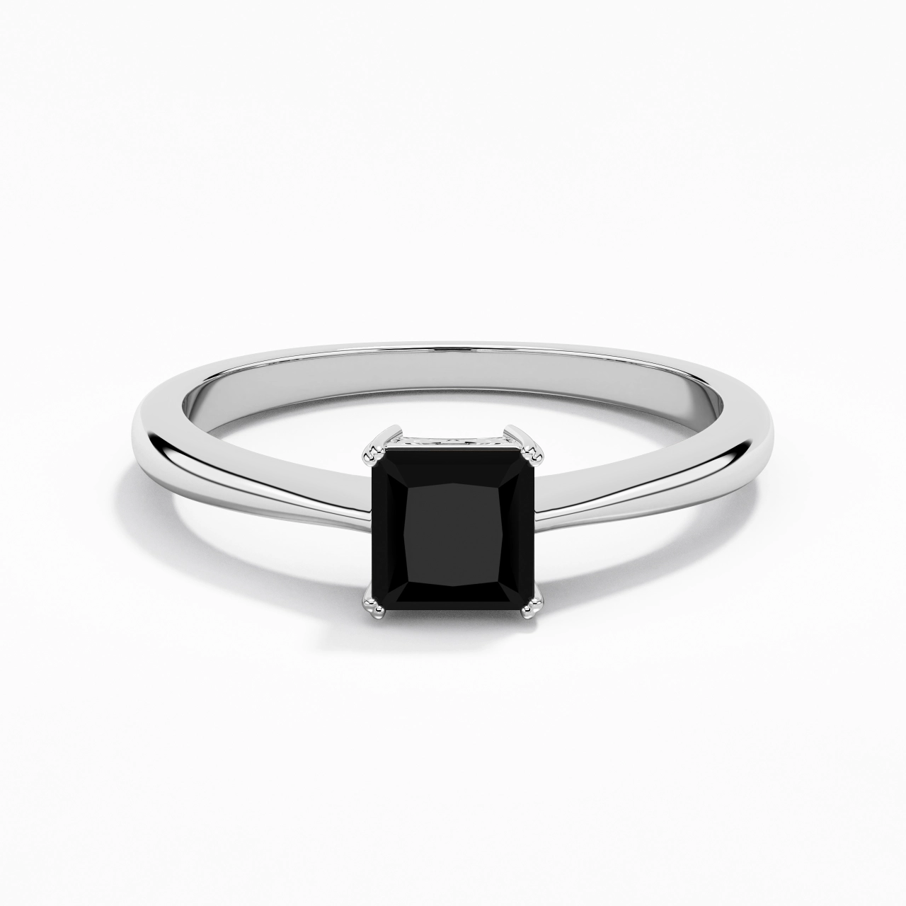 Cutout Scrollwork Solitaire Engagement Ring 1.00ct Moissanite Cubic Zirconia