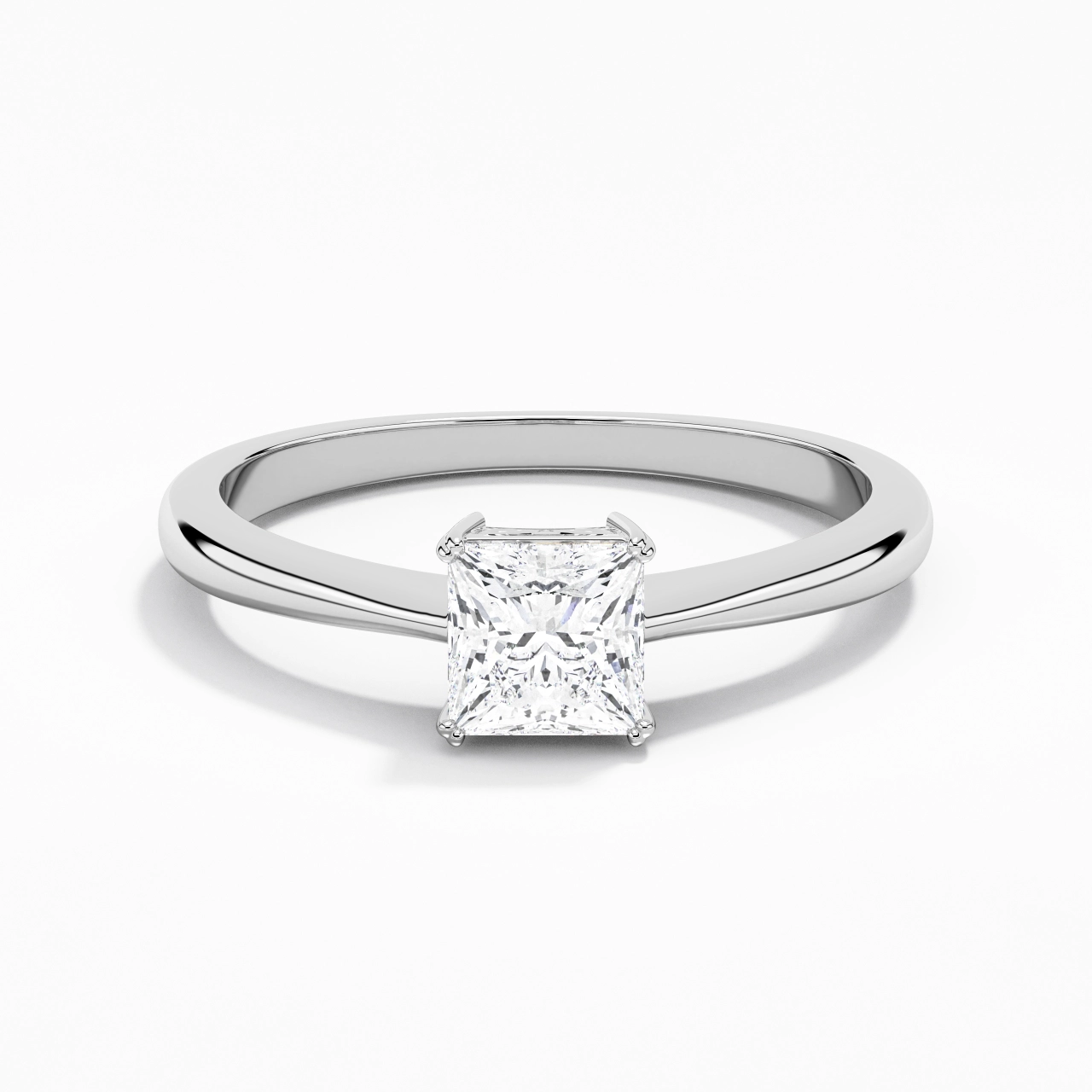 Cutout Scrollwork Solitaire Engagement Ring 1.00ct Moissanite