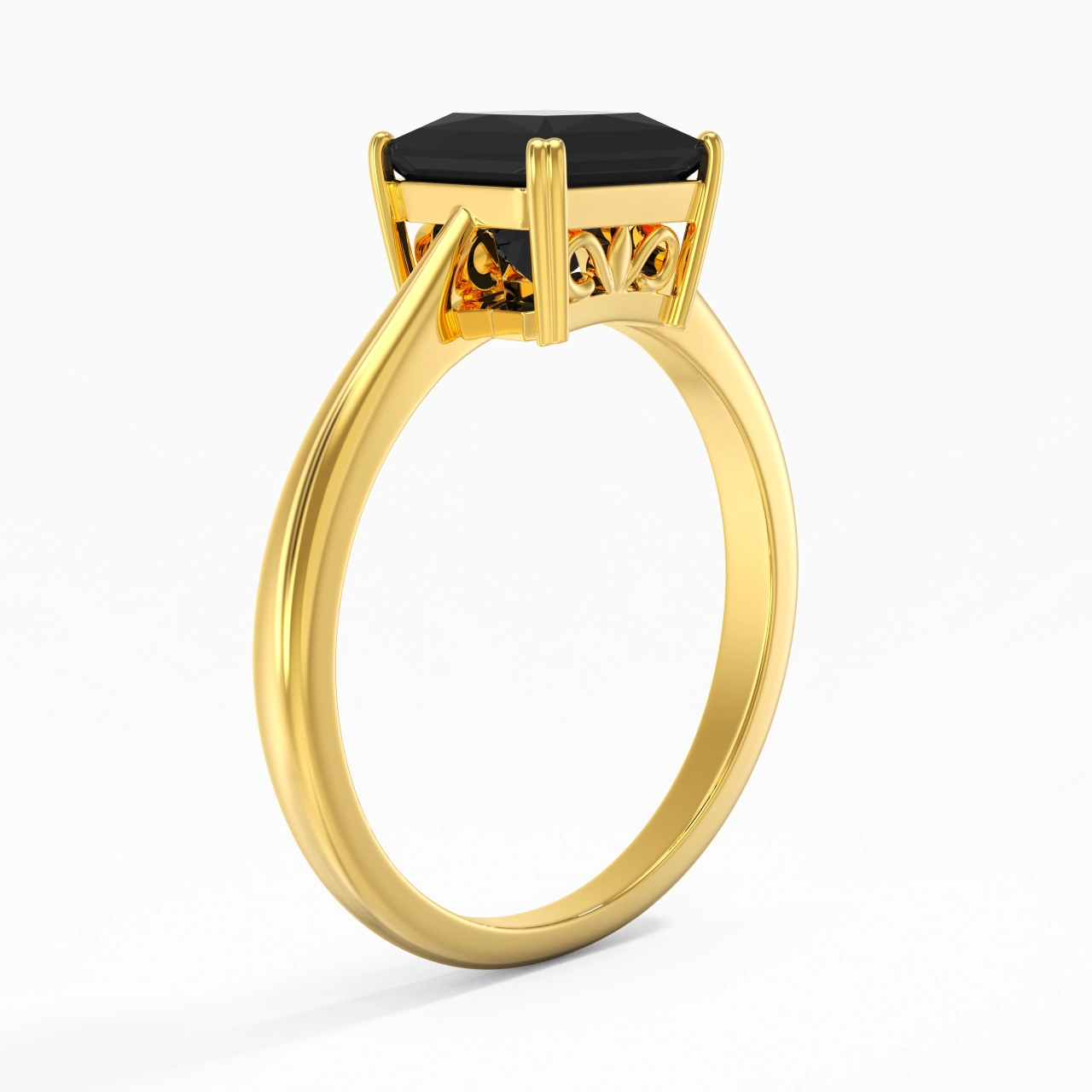 Découper Volutes Solitaire Bague de fiançailles 2.00ct Moissanite Zircon cubique
