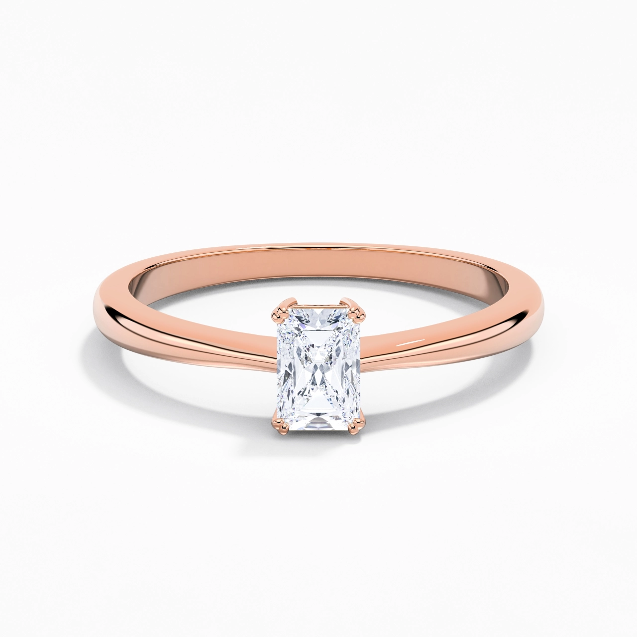 Cutout Scrollwork Solitaire Engagement Ring 0.80ct Moissanite