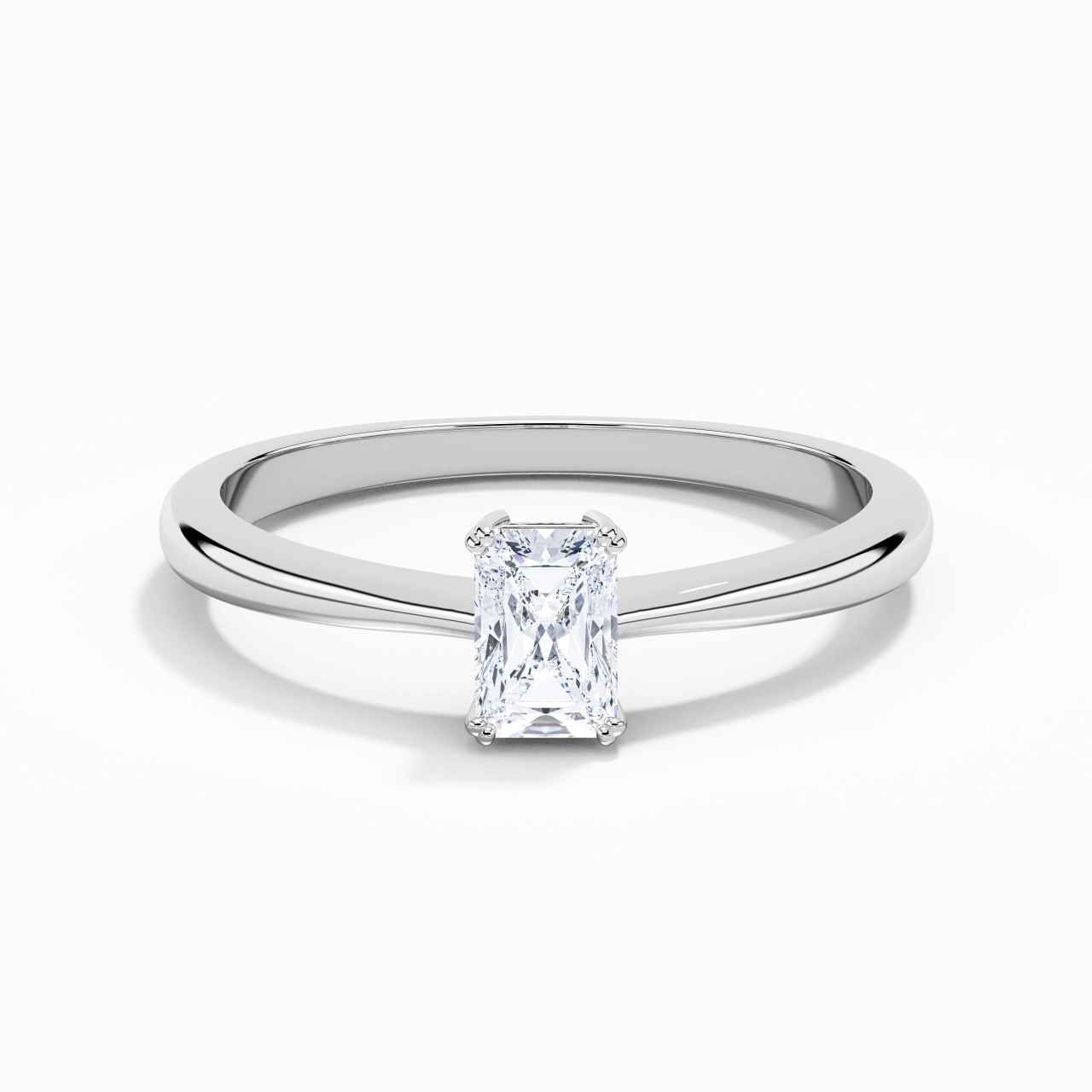 Cutout Scrollwork Solitaire Engagement Ring 0.80ct Moissanite