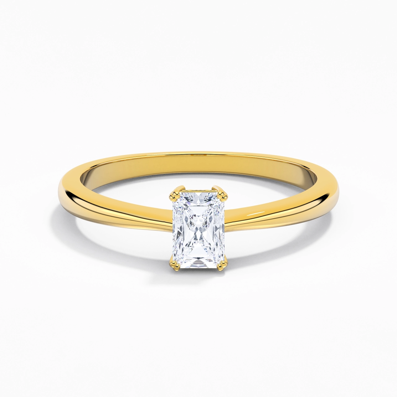 Cutout Scrollwork Solitaire Engagement Ring 0.80ct Moissanite