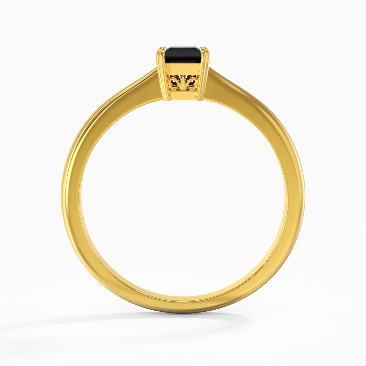 Cutout Scrollwork Solitaire Engagement Ring 0.80ct Moissanite Cubic Zirconia