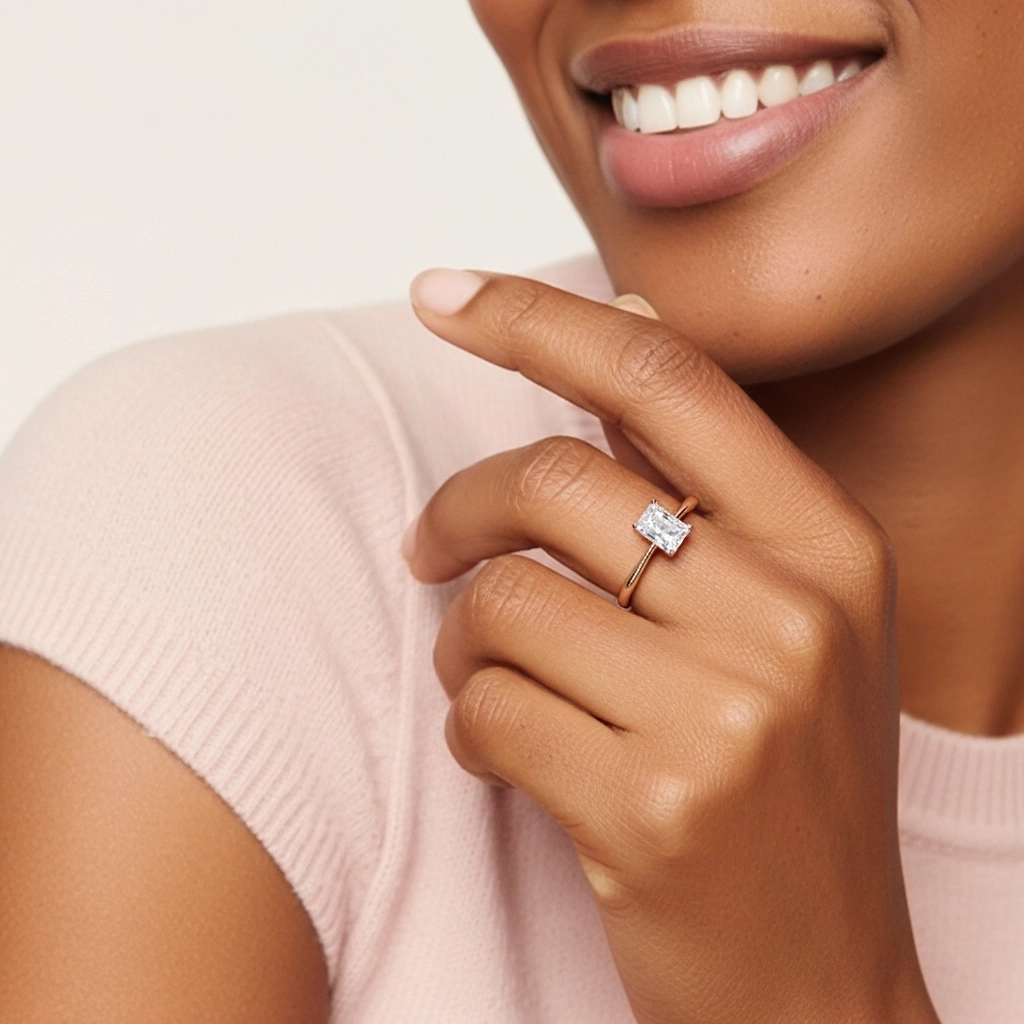 Cutout Scrollwork Solitaire Engagement Ring 2.00ct Moissanite