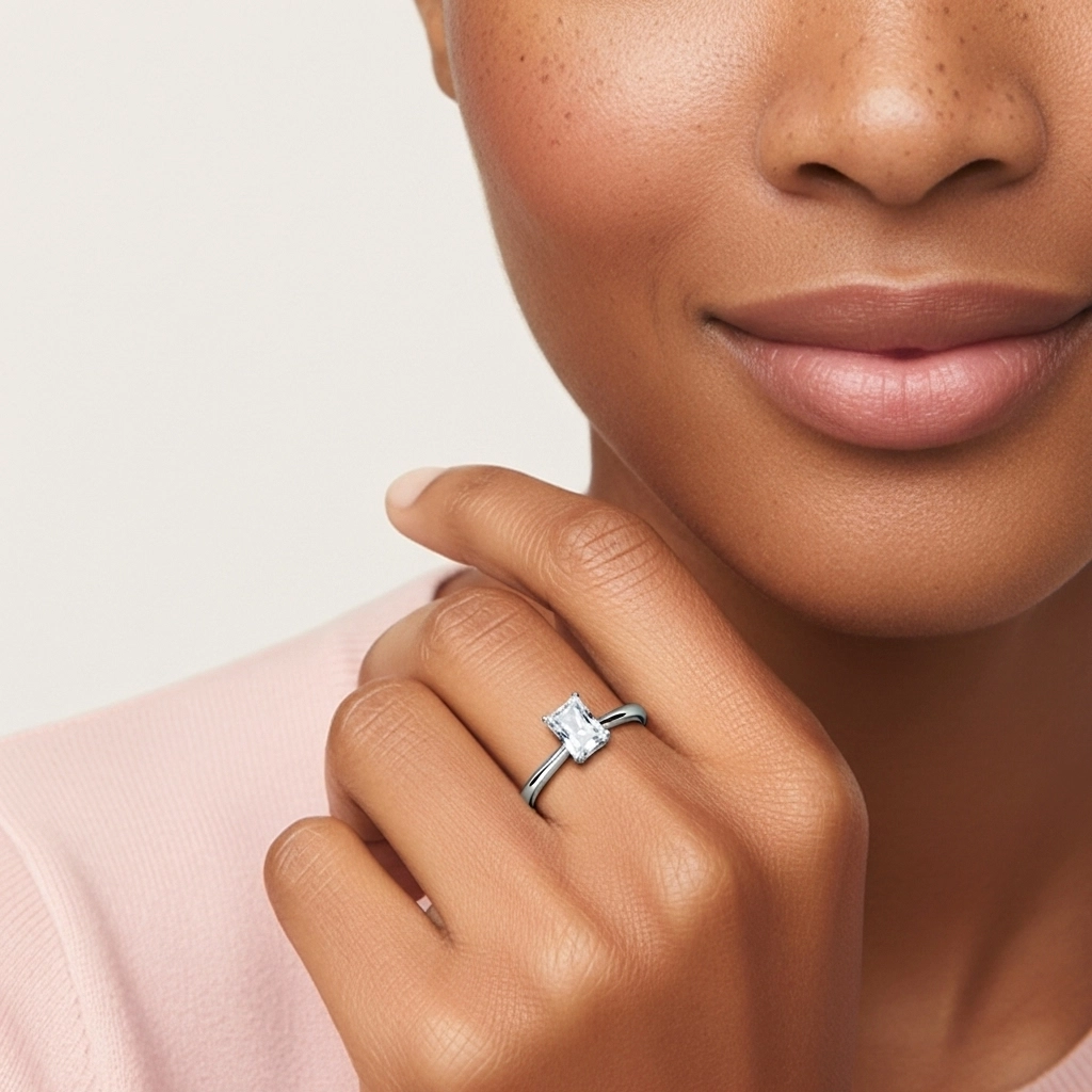 Cutout Scrollwork Solitaire Engagement Ring 2.00ct Moissanite