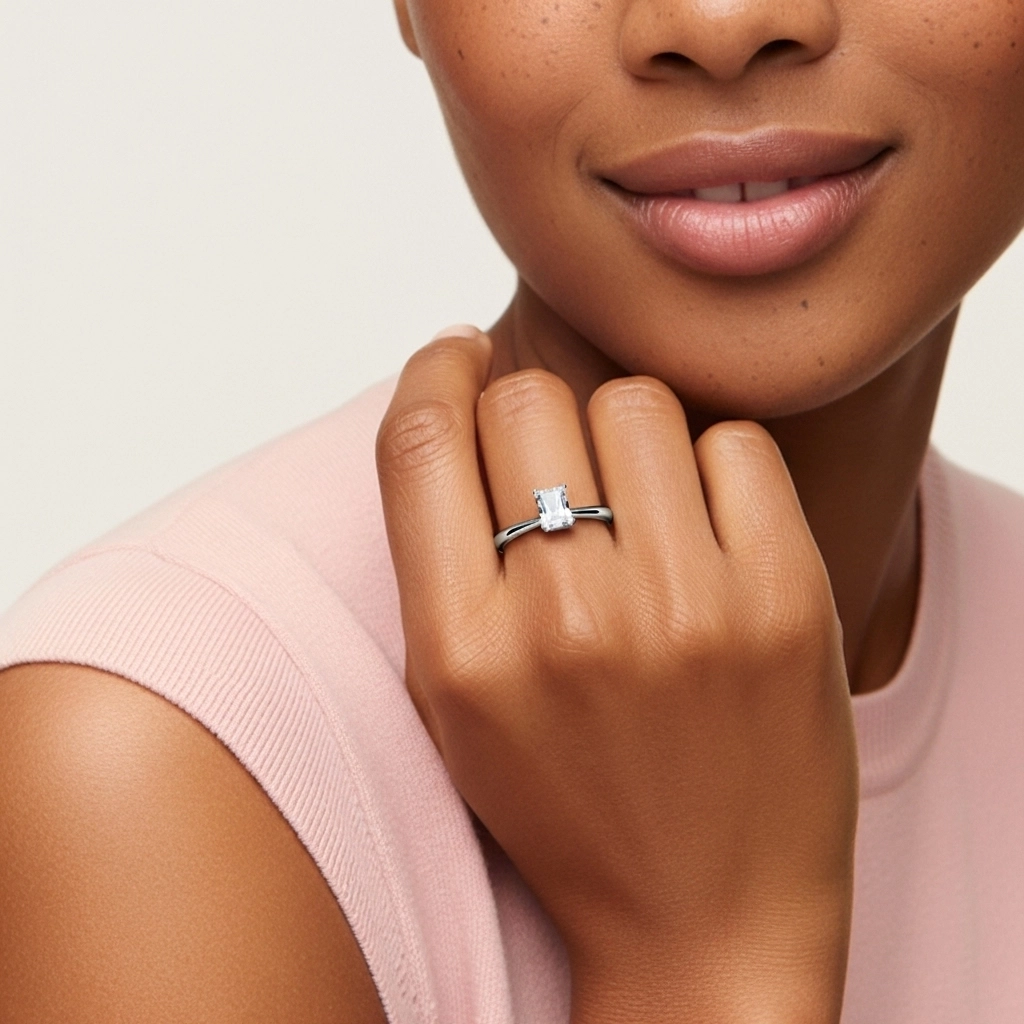 Cutout Scrollwork Solitaire Engagement Ring 2.00ct Moissanite