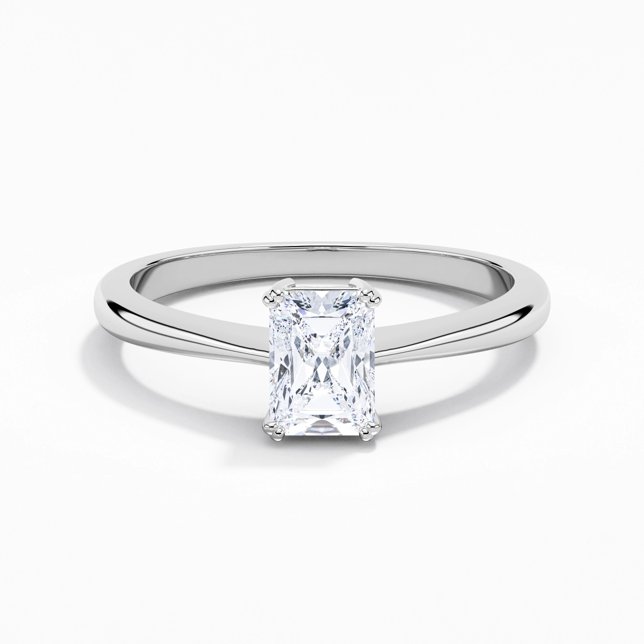 Cutout Scrollwork Solitaire Engagement Ring 1.00ct Moissanite