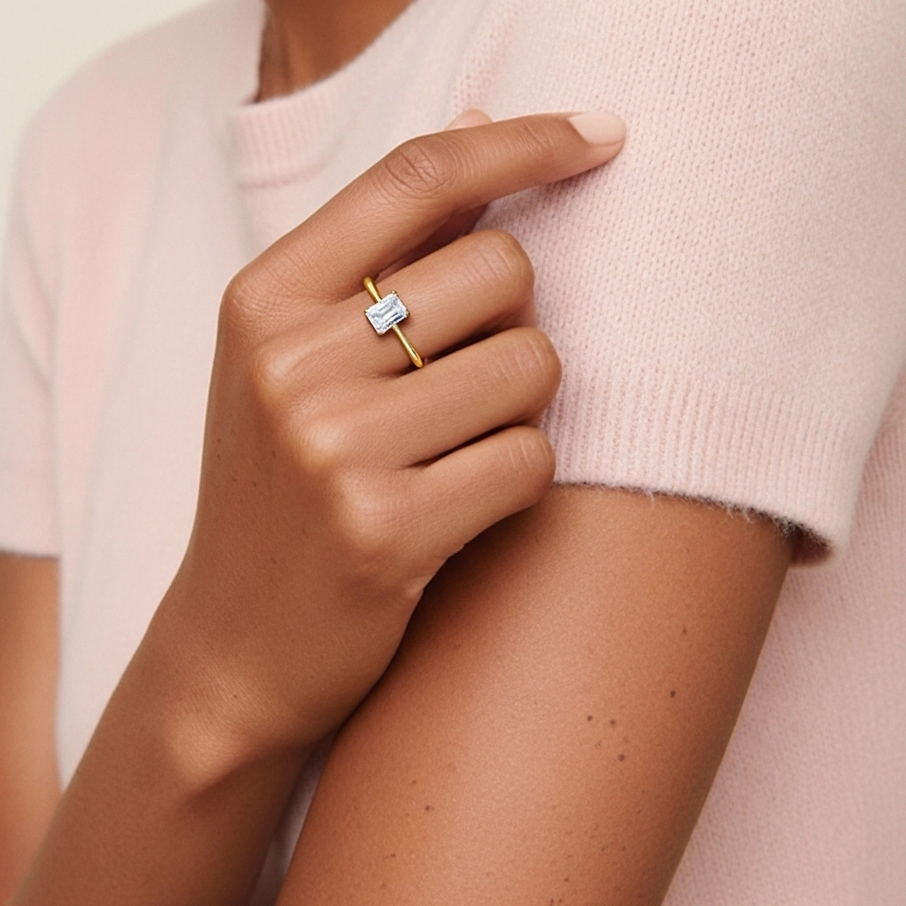 Cutout Scrollwork Solitaire Engagement Ring 2.00ct Moissanite