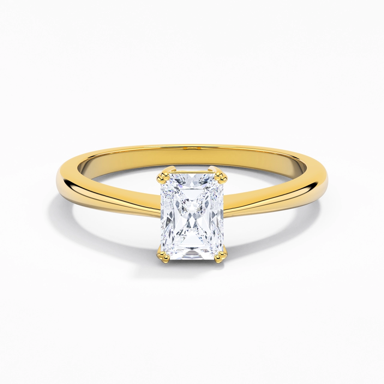 Cutout Scrollwork Solitaire Engagement Ring 1.00ct Moissanite