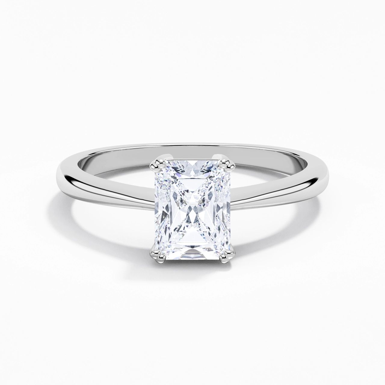 Découper Volutes Solitaire Bague de fiançailles 2.00ct Moissanite
