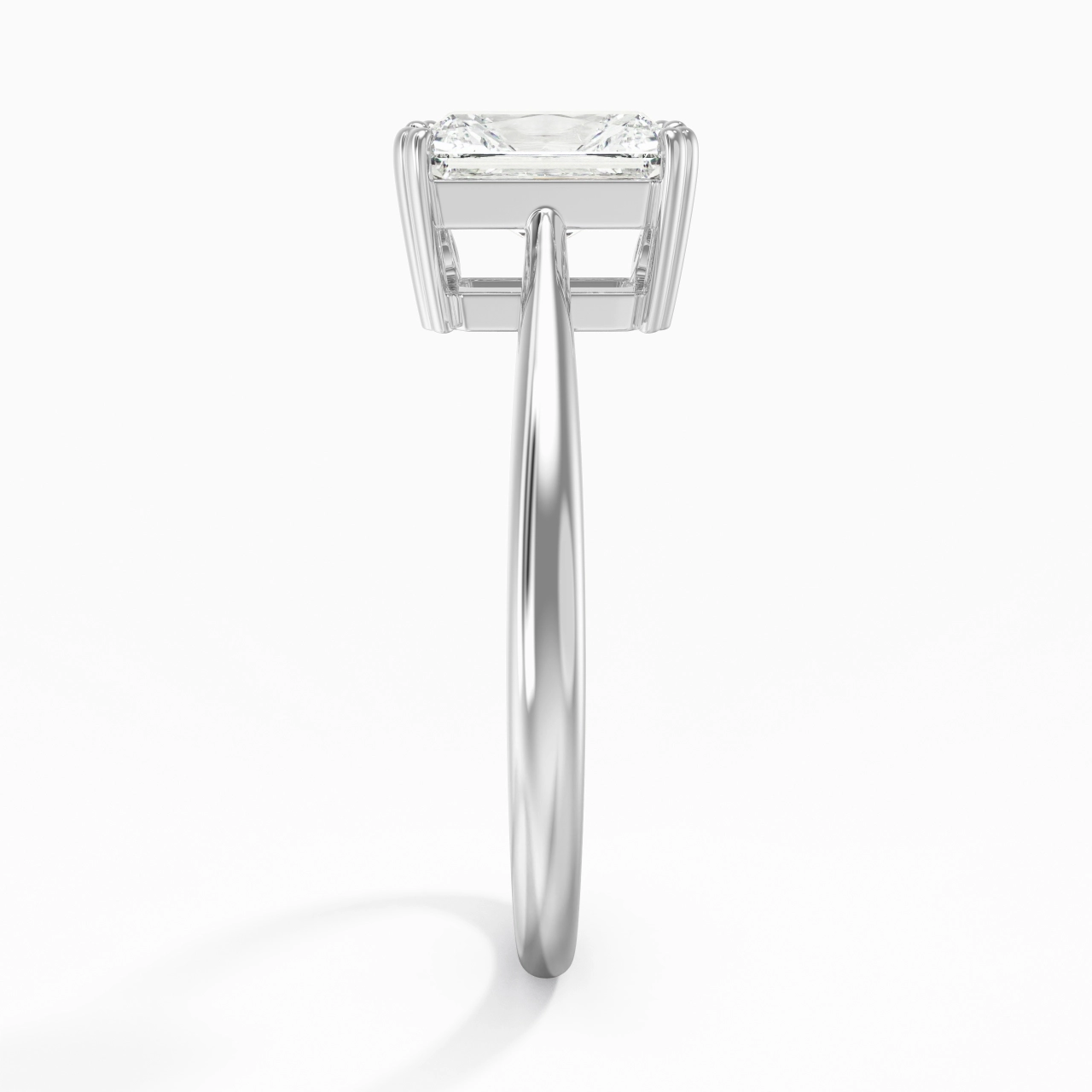 Découper Volutes Solitaire Bague de fiançailles 2.00ct Moissanite