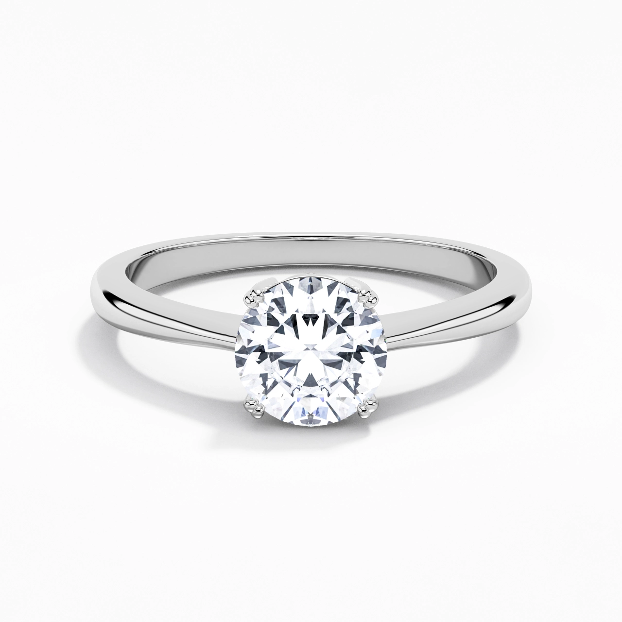 Cutout Scrollwork Solitaire Engagement Ring 1.50ct Moissanite