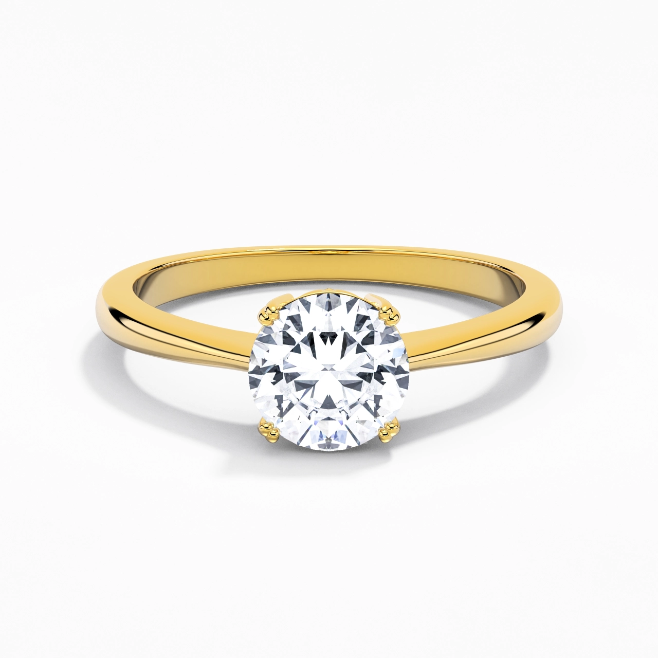 Découper Volutes Solitaire Bague de fiançailles 1.50ct Moissanite