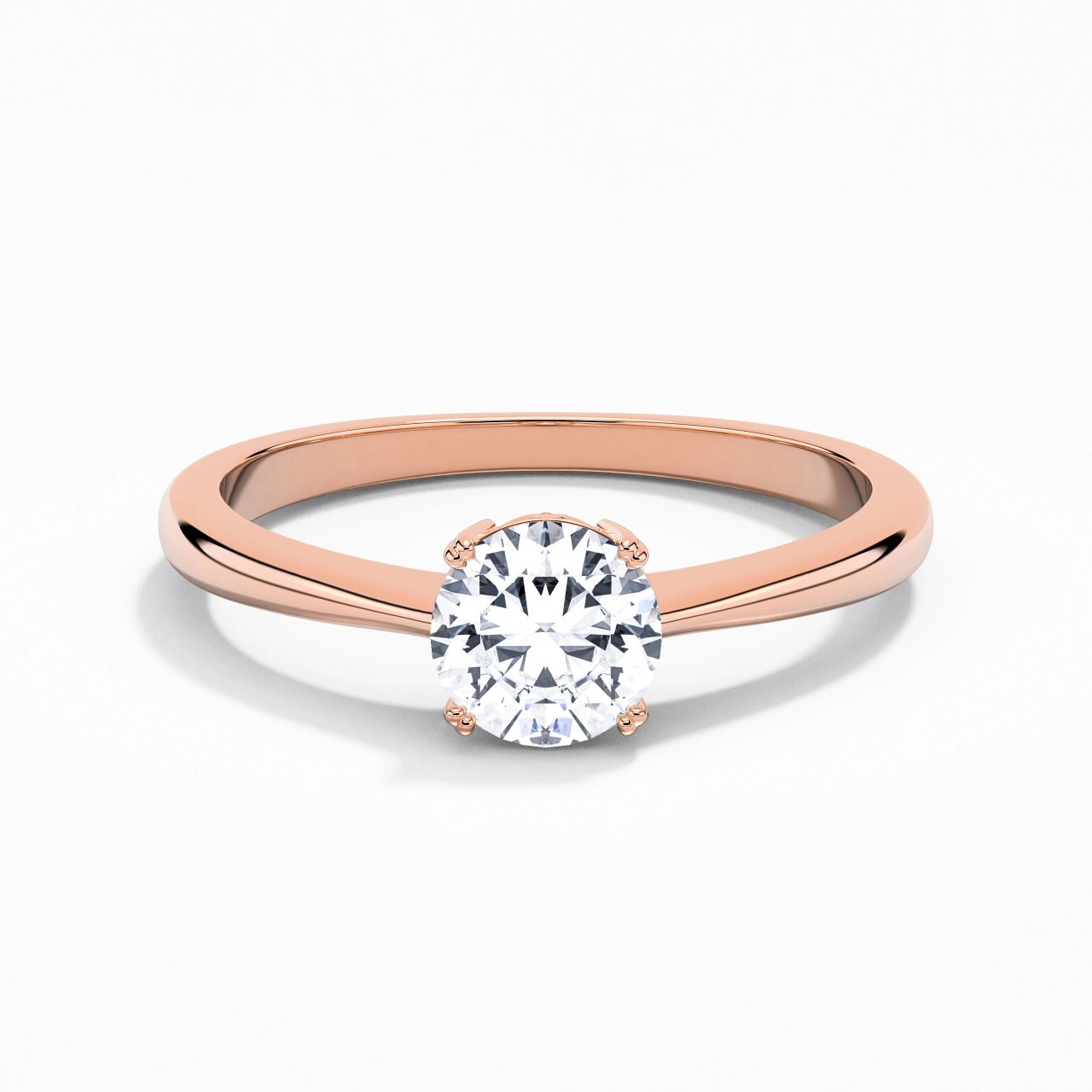 Cutout Scrollwork Solitaire Engagement Ring 1.00ct Moissanite