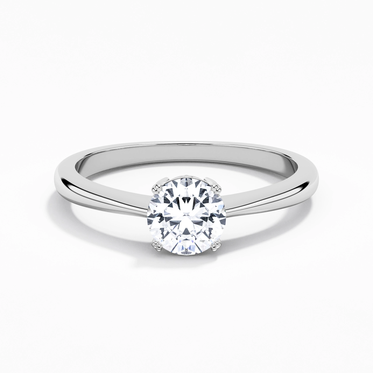 Cutout Scrollwork Solitaire Engagement Ring 1.00ct Moissanite