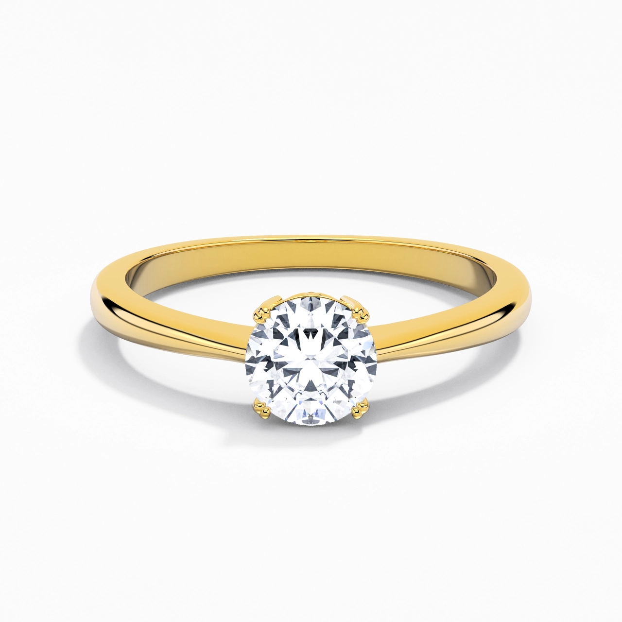Cutout Scrollwork Solitaire Engagement Ring 1.00ct Moissanite