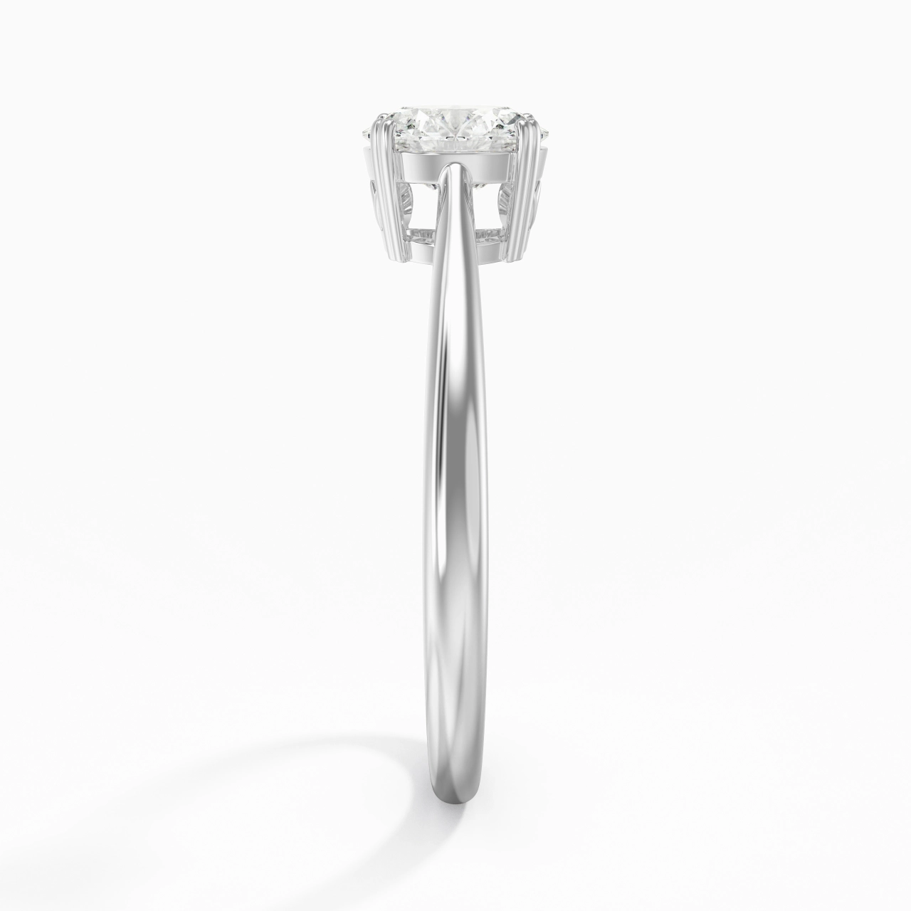Cutout Scrollwork Solitaire Engagement Ring 1.00ct Moissanite