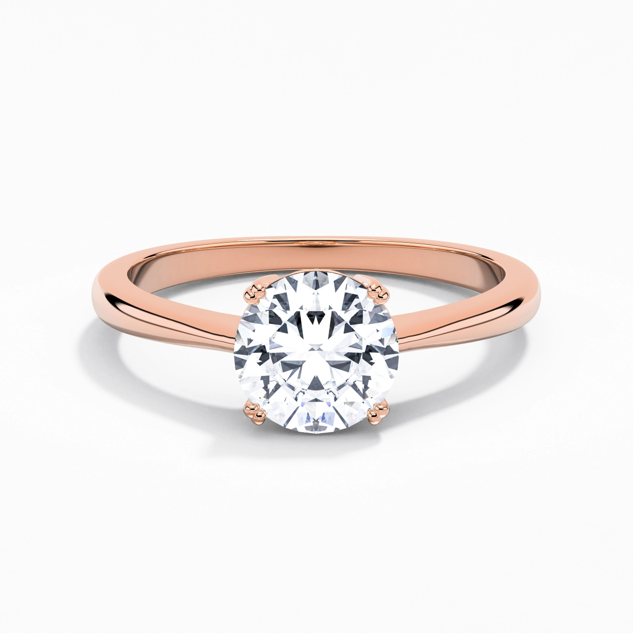 Découper Volutes Solitaire Bague de fiançailles 2.00ct Moissanite