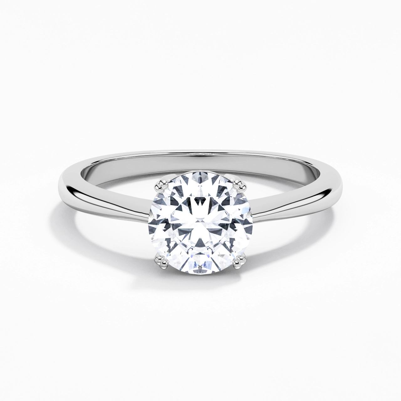 Découper Volutes Solitaire Bague de fiançailles 2.00ct Moissanite
