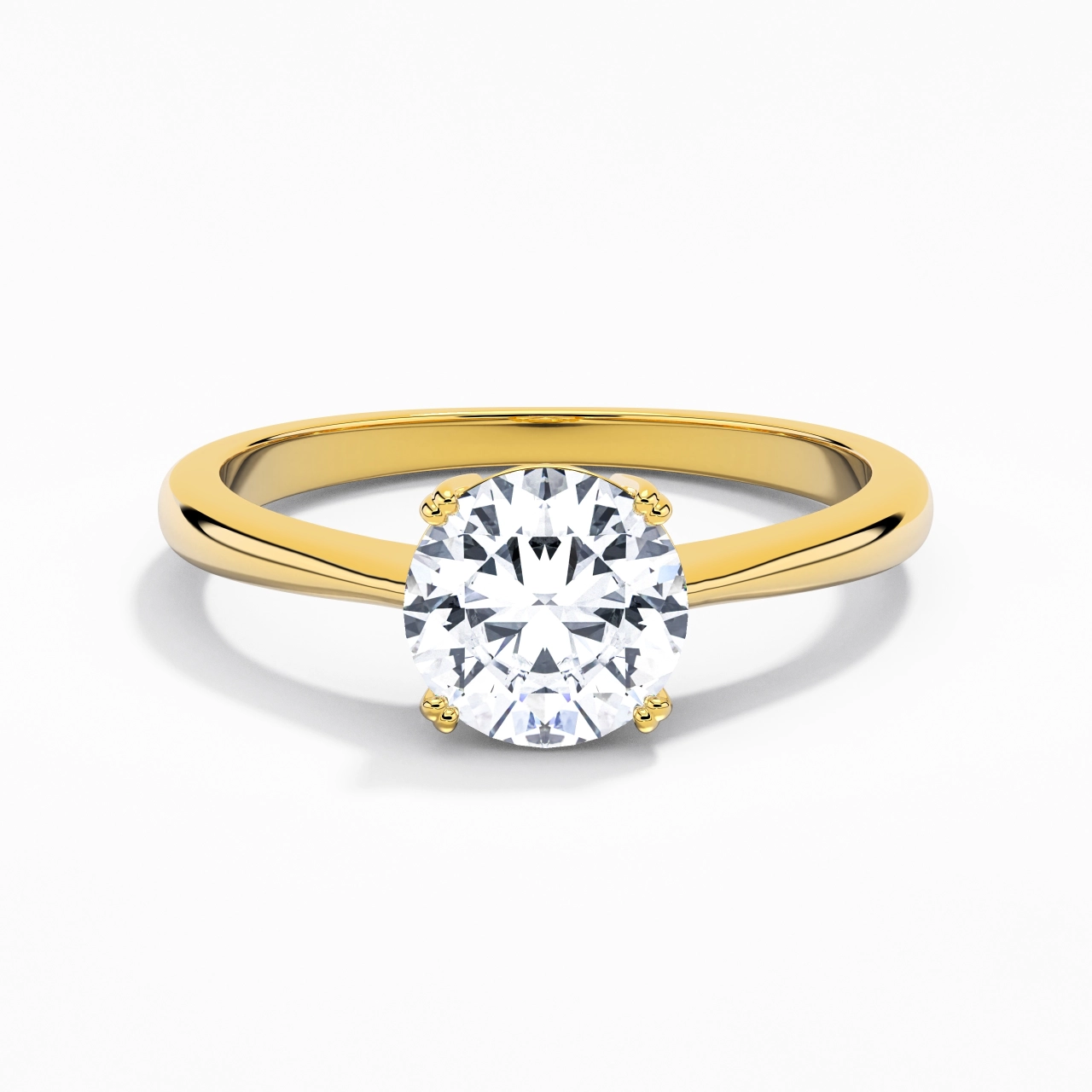 Cutout Scrollwork Solitaire Engagement Ring 2.00ct Moissanite