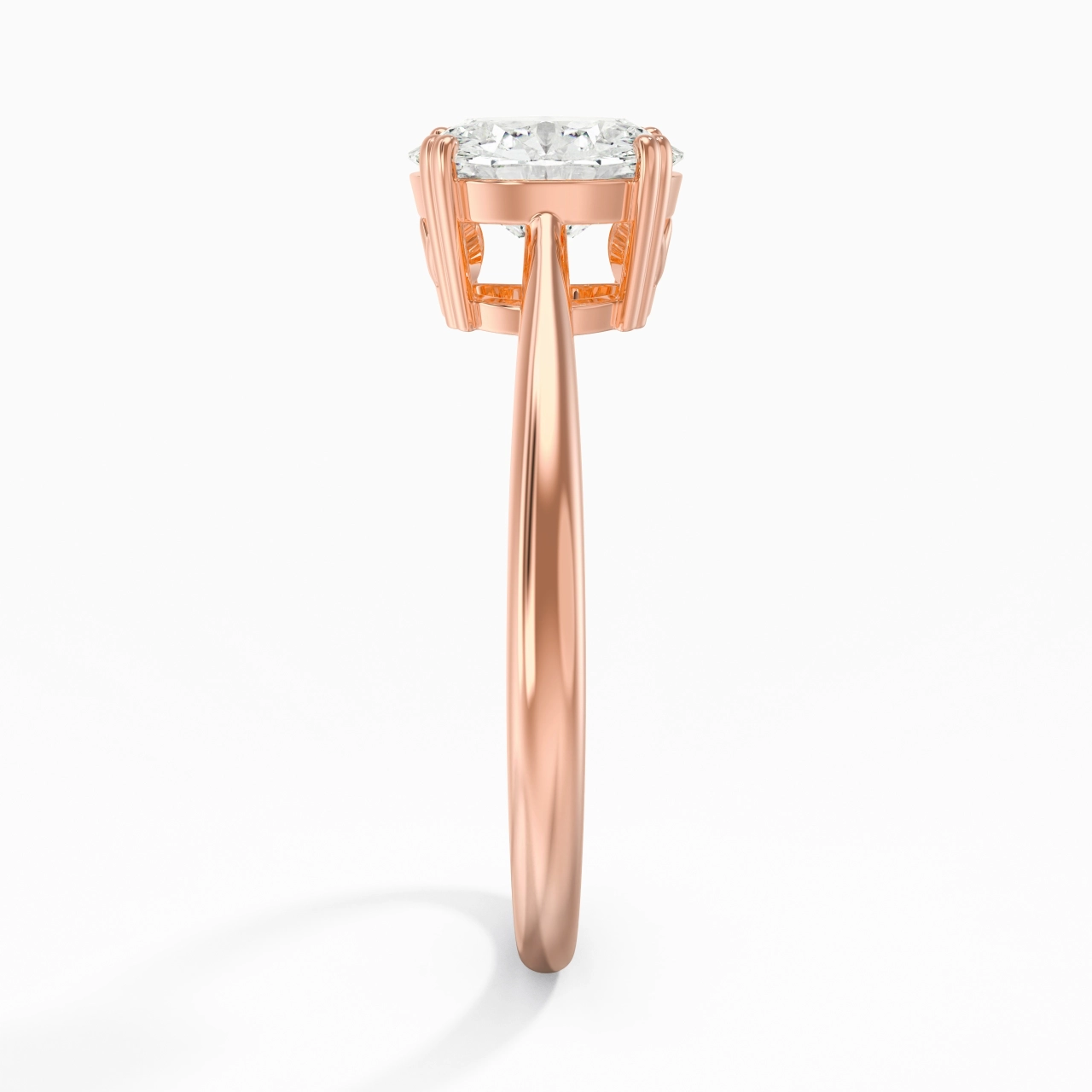 Découper Volutes Solitaire Bague de fiançailles 2.00ct Moissanite