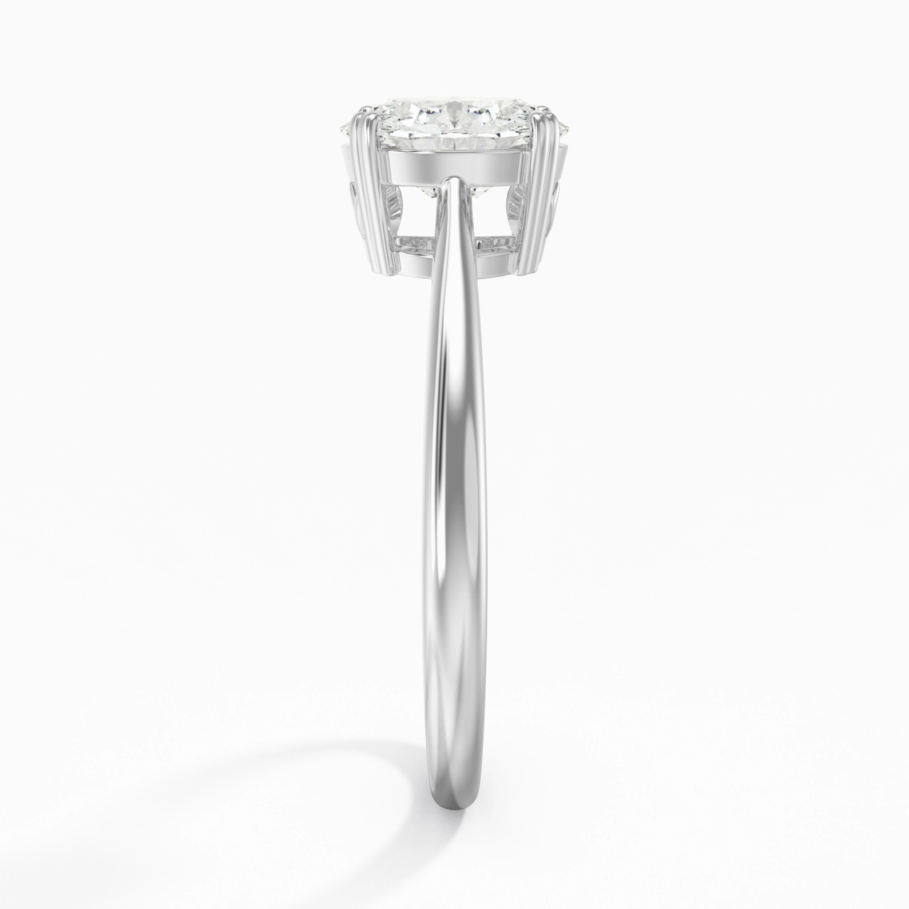 Découper Volutes Solitaire Bague de fiançailles 2.00ct Moissanite