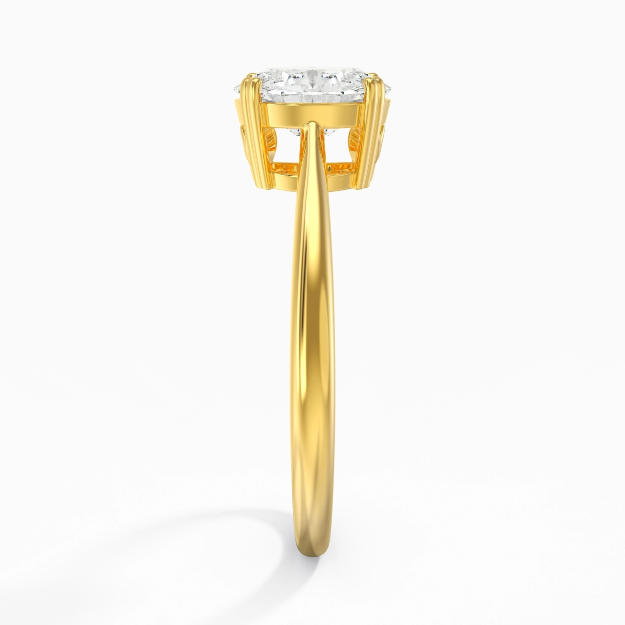 Cutout Scrollwork Solitaire Engagement Ring 2.00ct Moissanite
