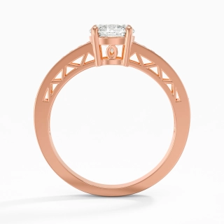 Delicate Cutout Round Cut Engagement Ring