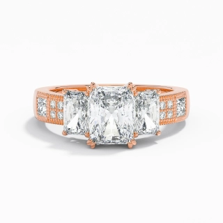 14K Rose Gold Moissanite Engagement Ring