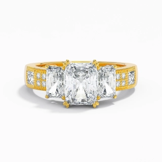 14K Gold Moissanite Engagement Ring