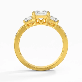 14K Gold Moissanite Engagement Ring