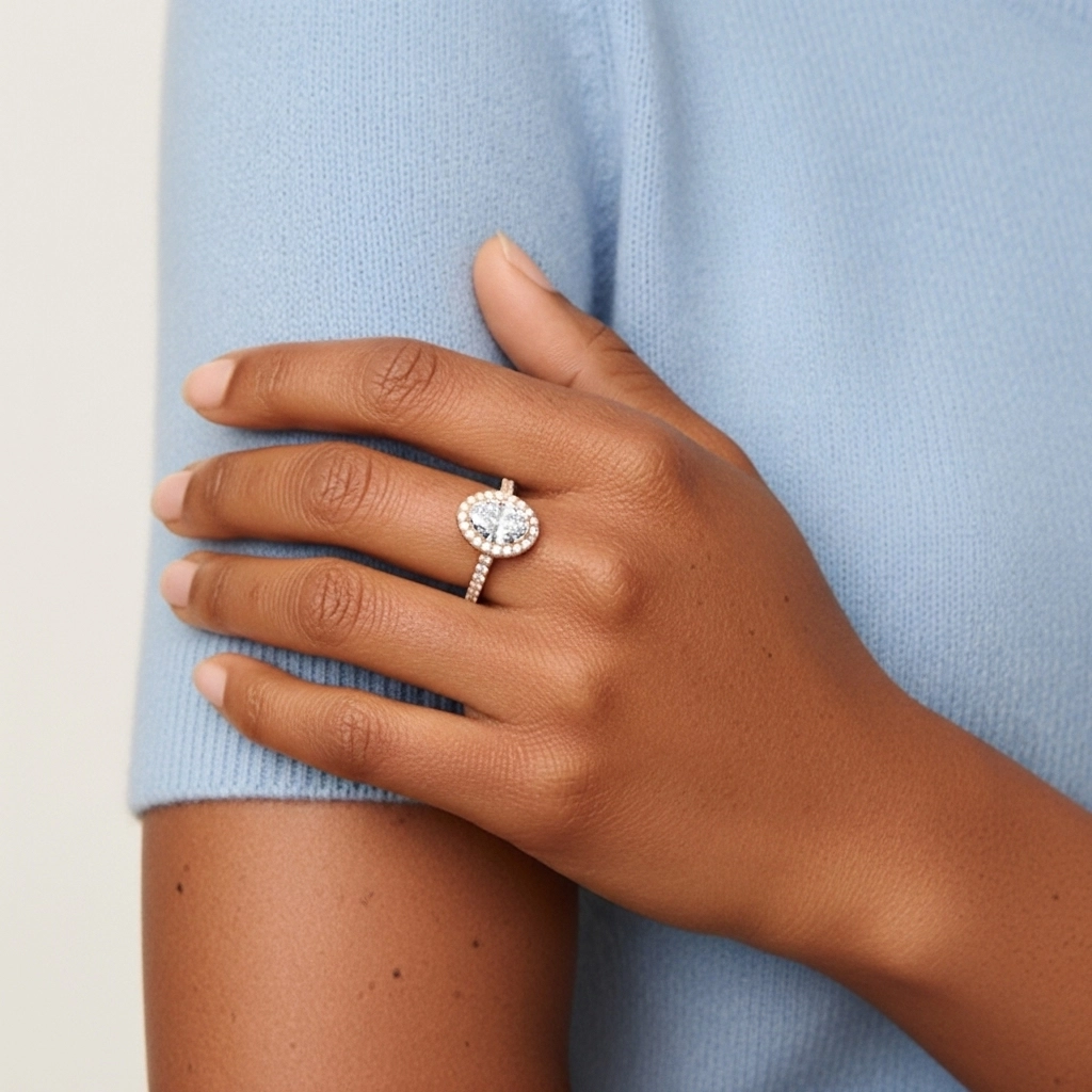 Classic Oval 2.00ct Moissanite Engagement Ring