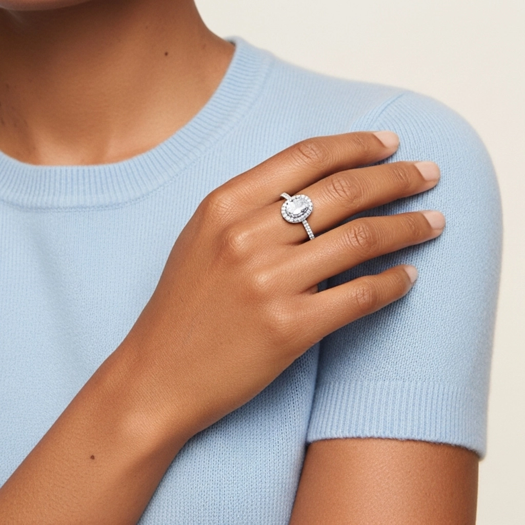 Classic Oval 2.00ct Moissanite Engagement Ring