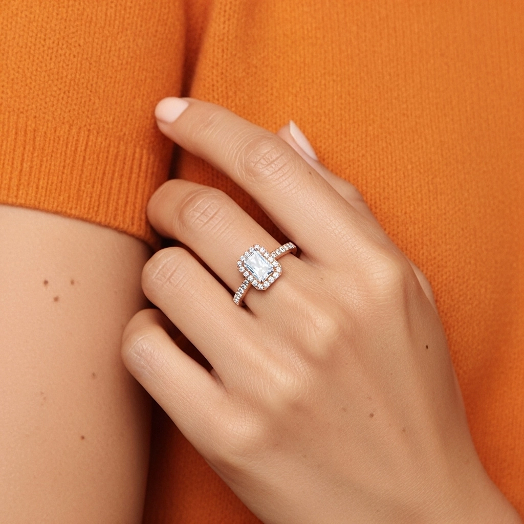 Antique Radiant 1.00ct Moissanite Bague de fiançailles