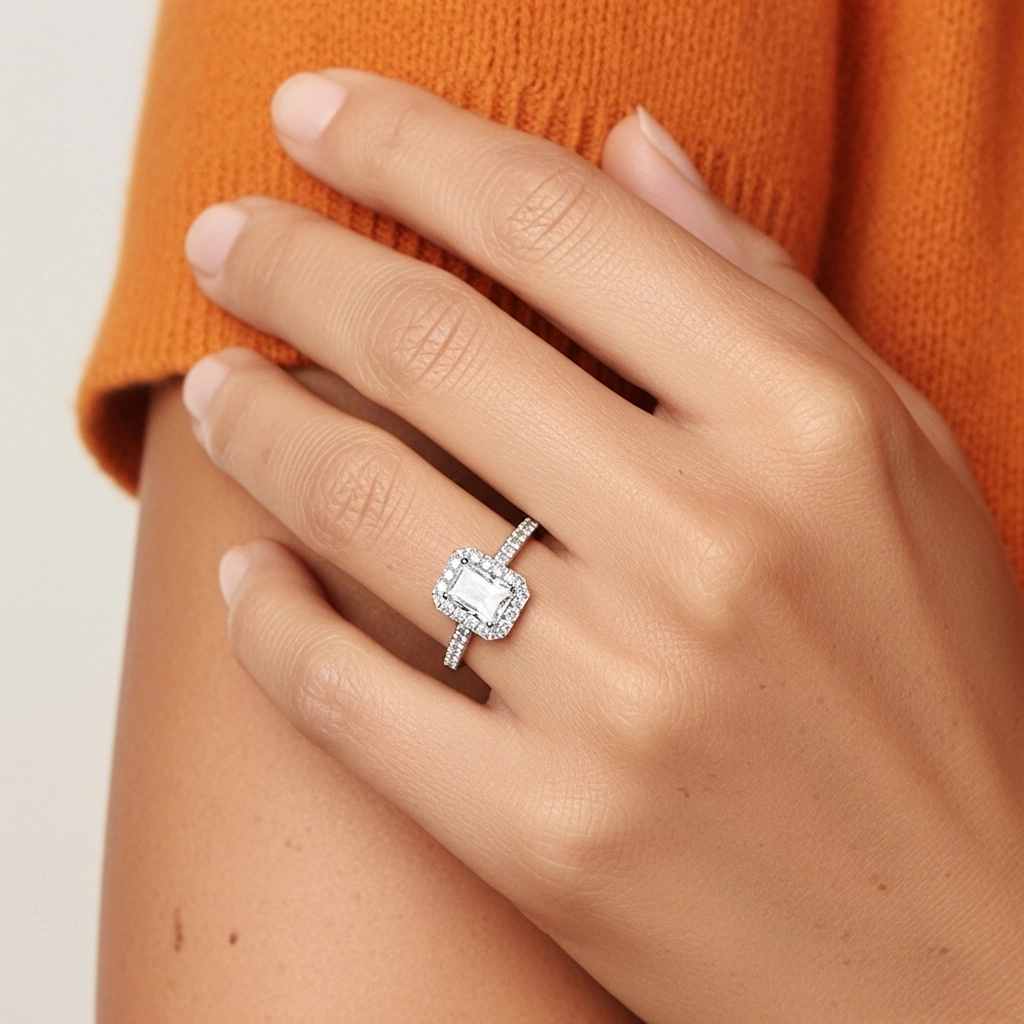 Antique Découper Volutes Radiant Coupé Bague de fiançailles