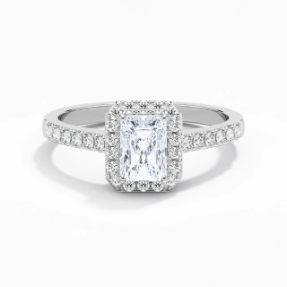 Antique Cutout Scrollwork Radiant Cut Engagement Ring