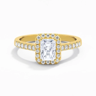 Antique Cutout Scrollwork Radiant Cut Engagement Ring