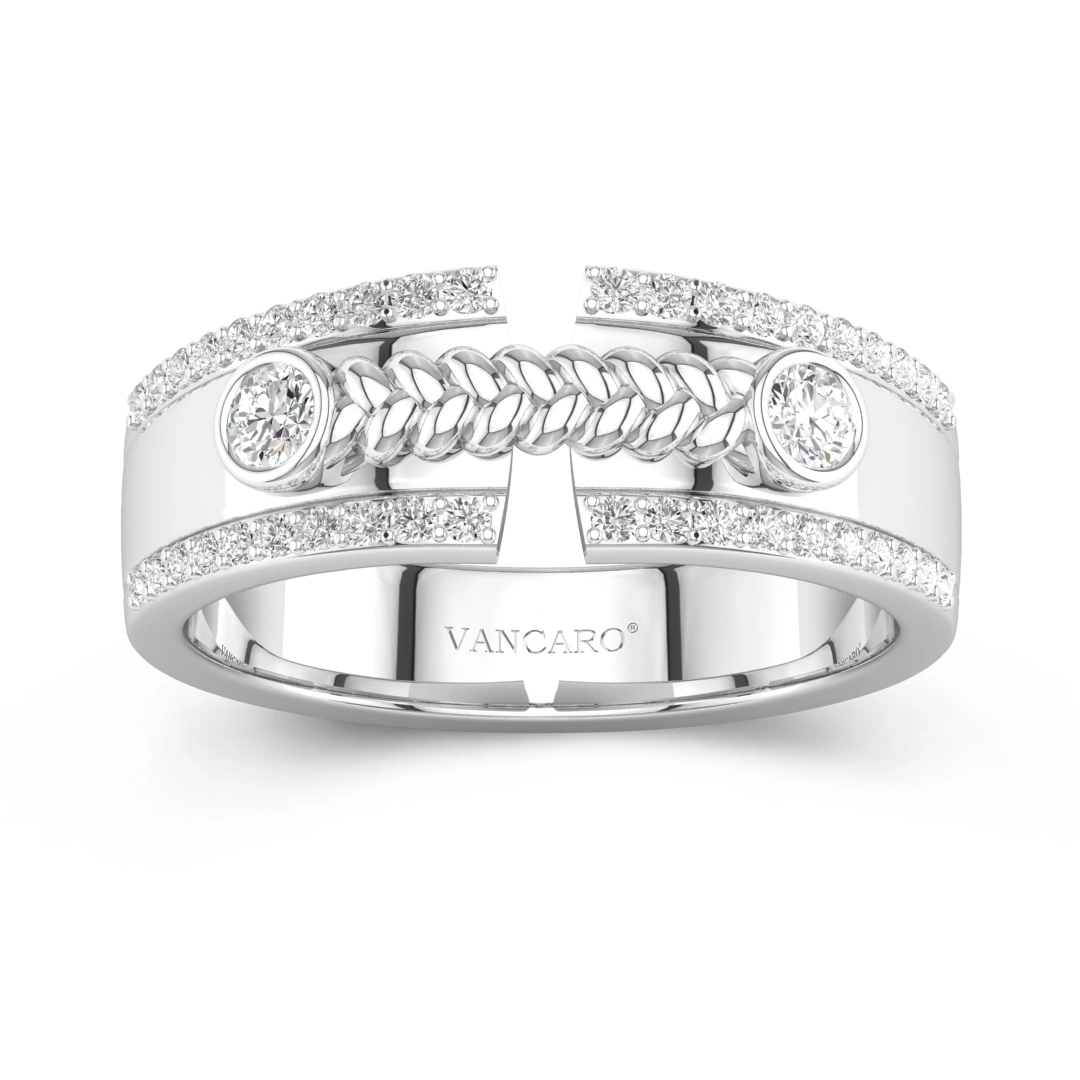 Delicate Braided Wire Women 925 Sterling Silver Wedding Ring