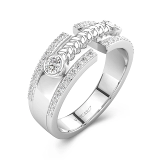 Delicate Braided Wire Women 925 Sterling Silver Wedding Ring